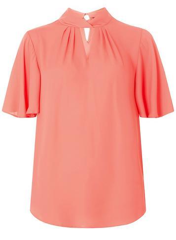 Dorothy Perkins *tall Pink Twist Neck Top