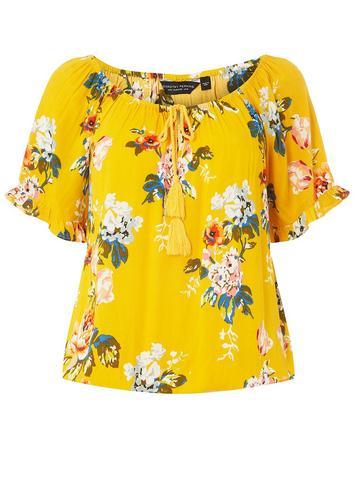 Dorothy Perkins Ochre Floral Gypsy Top