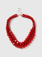 Dorothy Perkins Red Beaded Collar Necklace