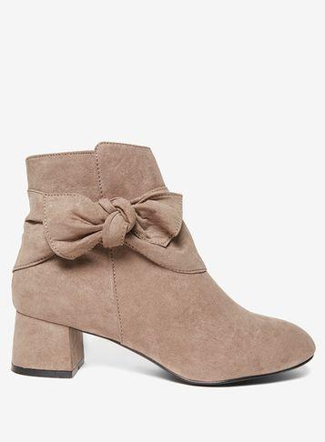 Dorothy Perkins Wide Fit Beige 'alba' Bow Boots