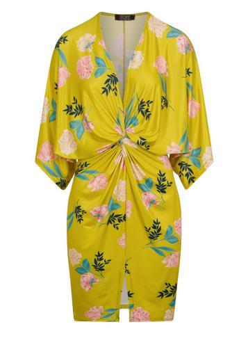 Dorothy Perkins *girls On Film Lime Print Knot Shift Dress