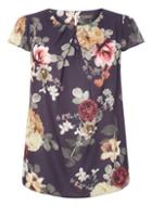 Dorothy Perkins *billie & Blossom Curve Navy Floral Print Blouse