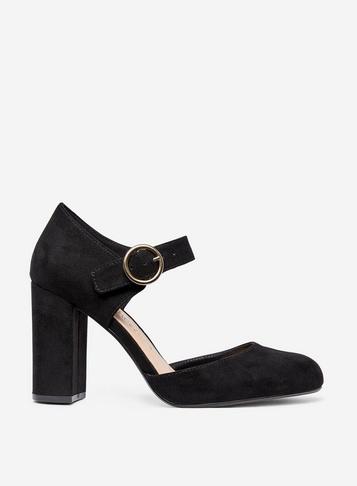 Dorothy Perkins Wide Fit Black Dante Court Shoes