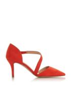 *head Over Heels By Dune Red Camellia High Heel Shoes