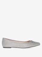 Dorothy Perkins Grey Metallic 'penny' Textured Pumps