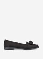 Dorothy Perkins Wide Fit Black Leah Bow Loafers