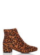 *quiz Brown Wide Fit Block Heel Boots