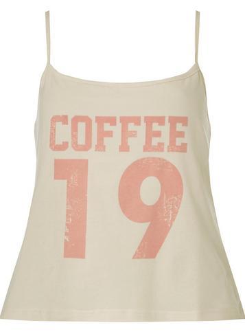 Dorothy Perkins Pink Coffee Print Camisole Top