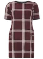 Dorothy Perkins Wine Red Check Tunic Top