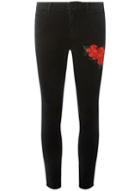 Dorothy Perkins *noisy May Black Rose Embroidered Ankle Jeans
