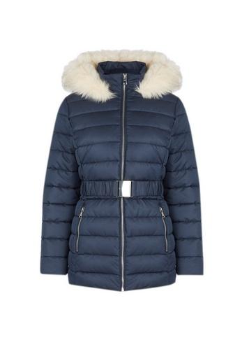 Dorothy Perkins Petite Navy Short Padded Coat