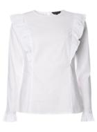 Dorothy Perkins White Cotton Frill Top