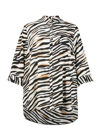 Dorothy Perkins *dp Curve Multi Coloured Zebra Print Long Sleeve Shirt