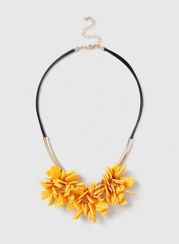 Dorothy Perkins Mustard Flower Collar Necklace
