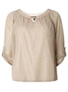 Dorothy Perkins *billie Black Label Gold Leopard Trim Blouse