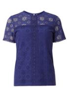 Dorothy Perkins Mix Lace Trim T-shirt
