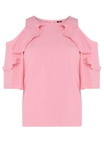 Dorothy Perkins *vero Moda Pink Cold Shoulder Blouse