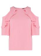 Dorothy Perkins *vero Moda Pink Cold Shoulder Blouse