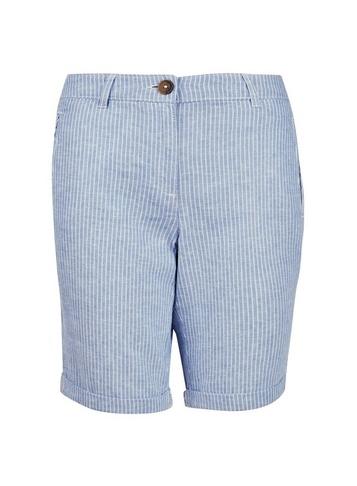 Dorothy Perkins Blue Stripe Knee Shorts