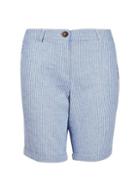 Dorothy Perkins Blue Stripe Knee Shorts