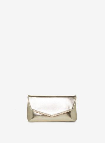 Dorothy Perkins Gold Metal Bar Clutch Bag