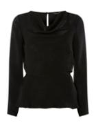 Dorothy Perkins *black Cowl Neck Top