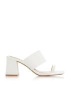 *head Over Heels By Dune White Jaydey Ladies Mid Heel Sandals