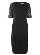 Dorothy Perkins *lily & Franc Black Lace Shutter Shift Dress