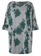 Dorothy Perkins Dp Curve Multi Coloured Floral Print And Checked Tunic