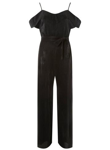 Dorothy Perkins *vila Black Cold Shoulder Jumpsuit