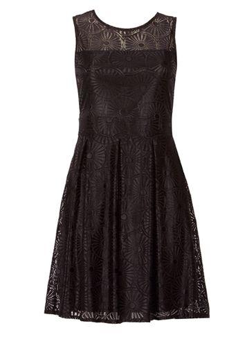 Dorothy Perkins *tenki Black Sleeveless Skater Dress