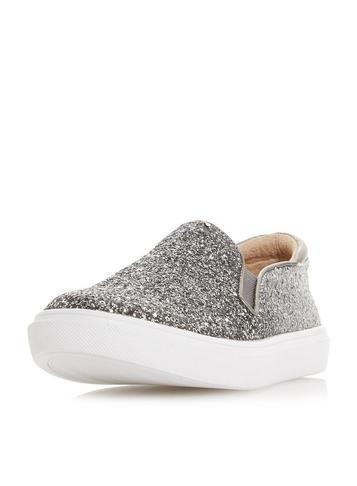 Dorothy Perkins *head Over Heels Pewter Elanie Trainers