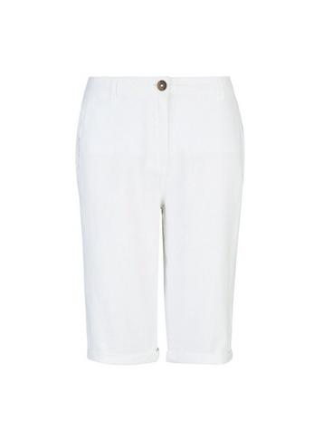 Dorothy Perkins *tall White Linen Shorts