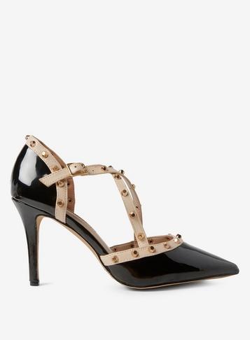 Dorothy Perkins Black Pu Gemalina Court Shoes
