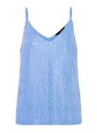 *vero Moda Blue Plisse Camisole Top