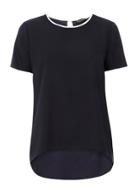 Dorothy Perkins Navy Curve Hem Top