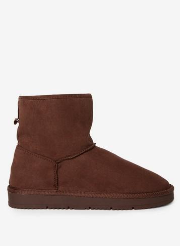 Dorothy Perkins Chocolate 'minty' Fur Boots