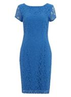 Dorothy Perkins *roman Originals Blue Lace V-back Dress