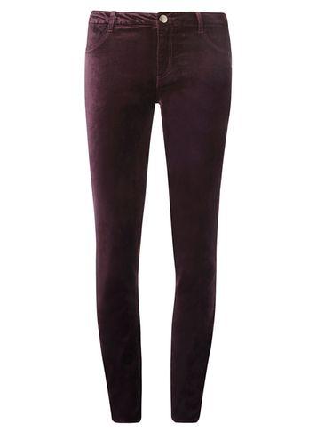 Dorothy Perkins Blackcurrant Velvet 'frankie' Super Skinny Jeans