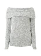 Dorothy Perkins *tall Grey Burshed Bardot Top