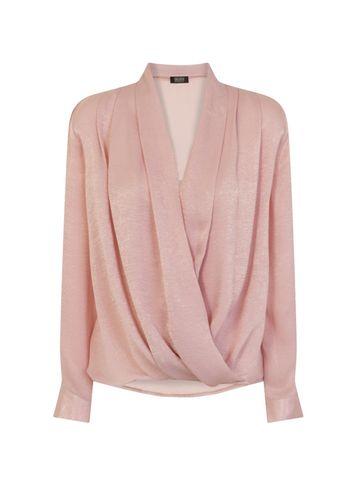 Dorothy Perkins *girls On Film Dusky Pint Wrap Top