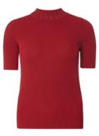 Dorothy Perkins Red Embellished High Neck T-shirt
