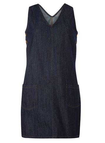 Dorothy Perkins Petite Denim V Neck Pinny Dress