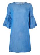 Dorothy Perkins Bright Blue 2 Tier Ruffle Sleeve Shift Dress