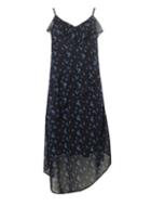 Dorothy Perkins Navy Ditsy Floral Asymmetric Midi Skater Dress