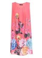 Dorothy Perkins *quiz Coral Chiffon Floral Shift Dress