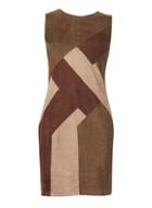 Dorothy Perkins *izabel London Khaki Suedette Retro Bodycon Dress