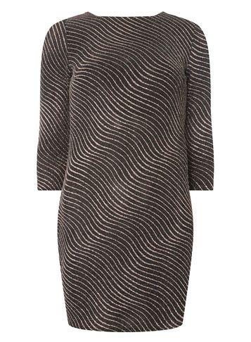 Dorothy Perkins *billie & Blossom Petite Black Wave Shift Dress