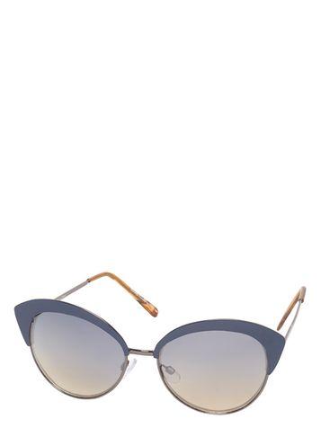 Dorothy Perkins Navy Metal Enamel Kitten Sunglasses