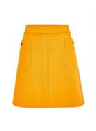 Dorothy Perkins Yellow Button Pocket Mini Skirt